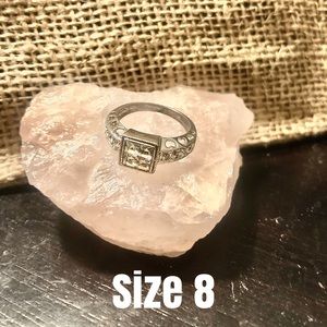 Sterling silver CZ ring size 8